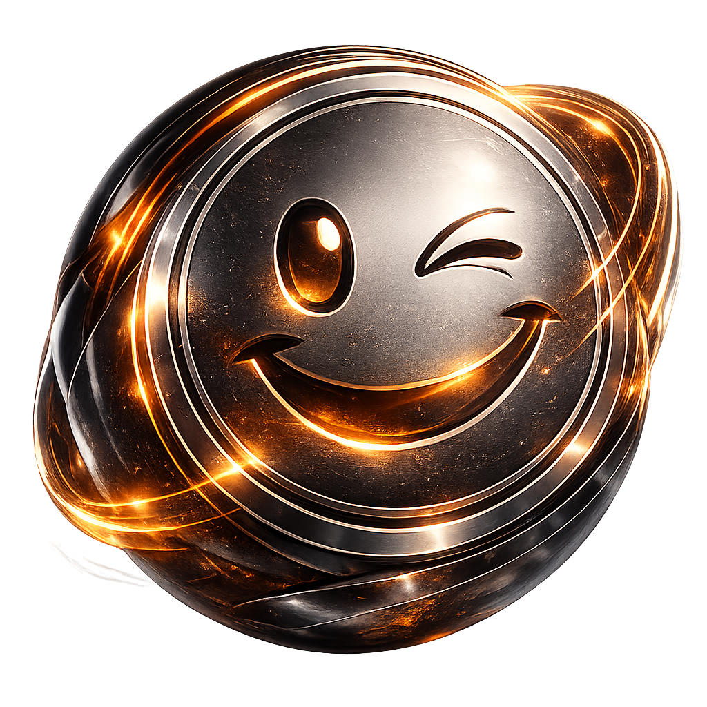 BRSV DESIGN winking smiley brand mark